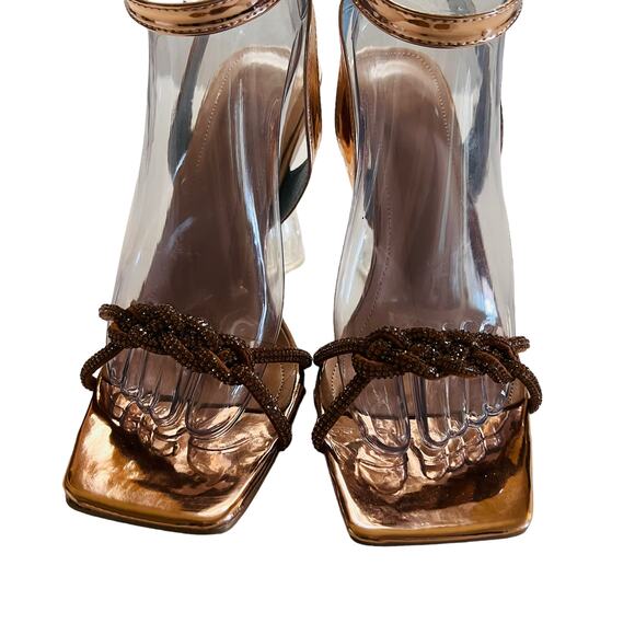 Unbranded Open Toe Rhinestone High Heel pump Shoes Size 40 - Picture 4 of 10